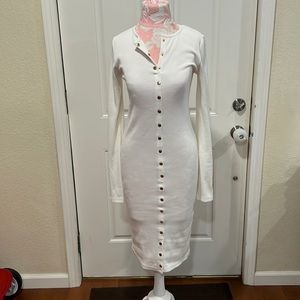 Long sleeve midi bodycon dress